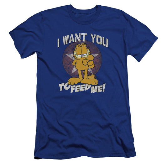 Garfield - I Want You-premuim Canvas Adult Slim Fit 30/1 - Royal Blue