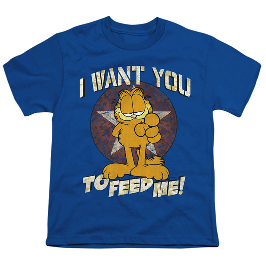 Garfield - I Want You - Short Sleeve Youth 18/1 - Royal Blue T-shirt
