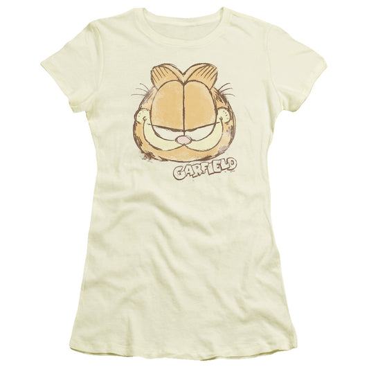 GARFIELD WATER COLOR CAT - S/S JUNIOR SHEER - CREAM T-Shirt