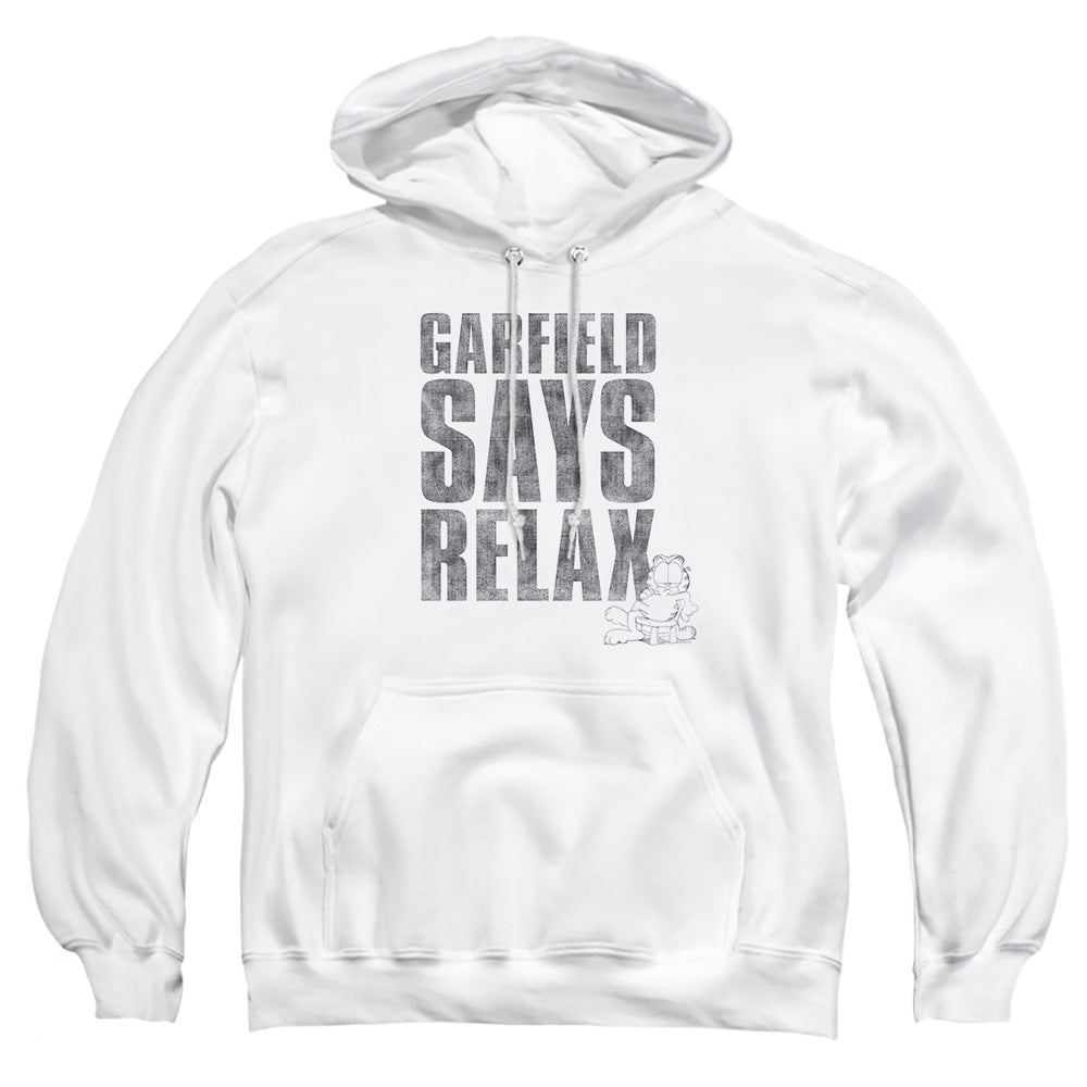 Garfield - Relax - Adult Pull-over Hoodie - White