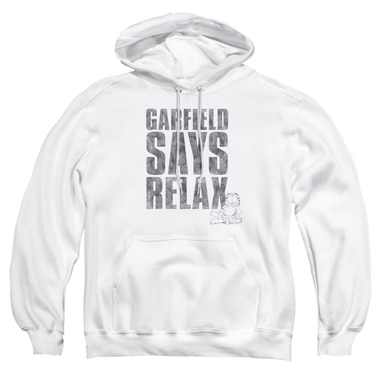 Garfield - Relax - Adult Pull-over Hoodie - White