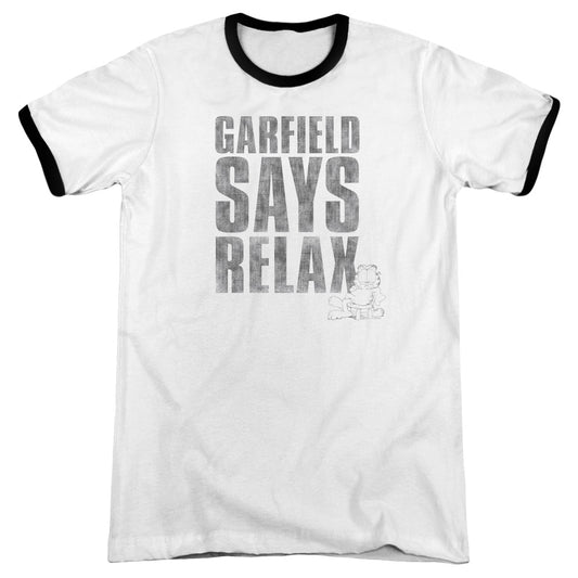 Garfield - Relax - Adult Ringer - White/black