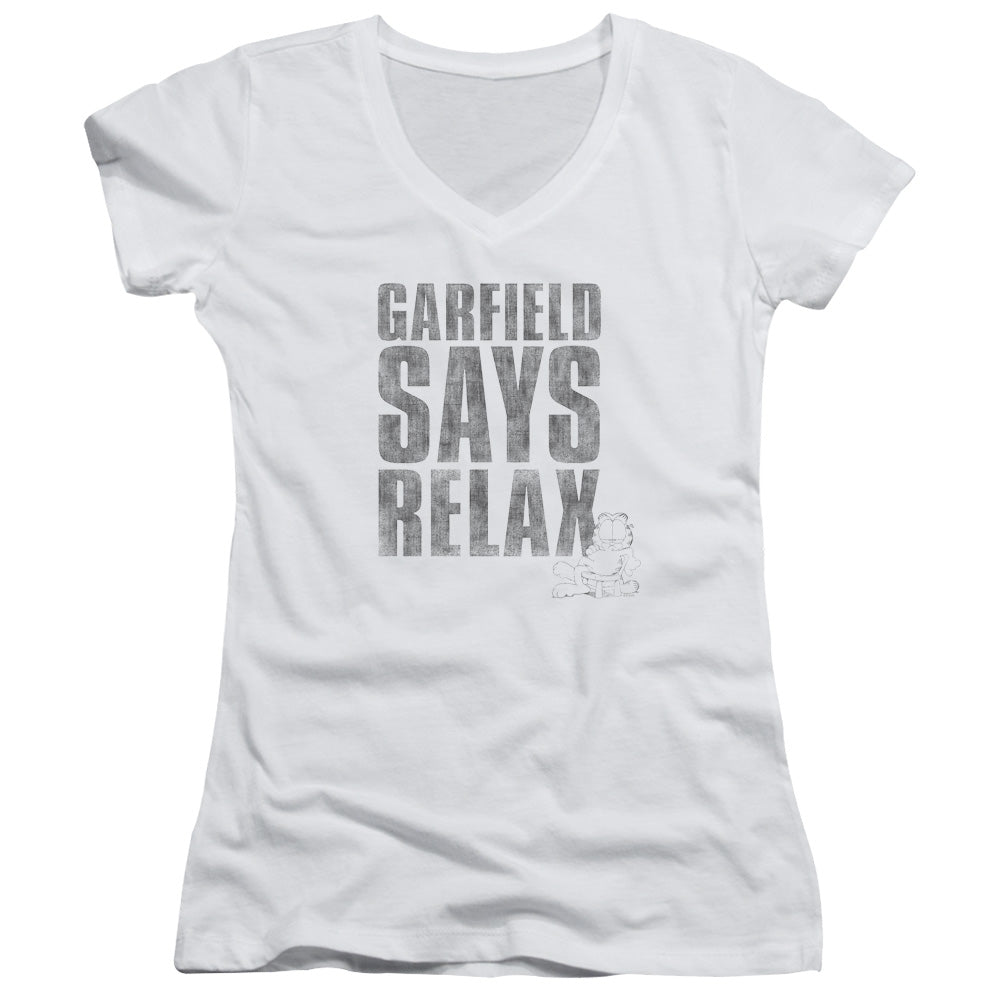 Garfield - Relax - Junior V-neck - White