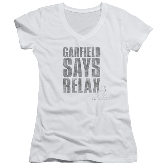 Garfield - Relax - Junior V-neck - White