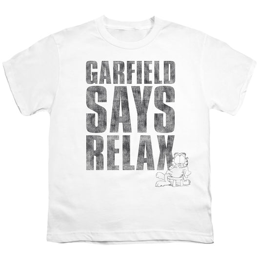 Garfield - Relax - Short Sleeve Youth 18/1 - White T-shirt
