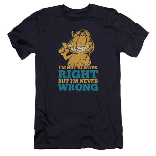 Garfield - Never Wrong-premuim Canvas Adult Slim Fit 30/1 - Navy