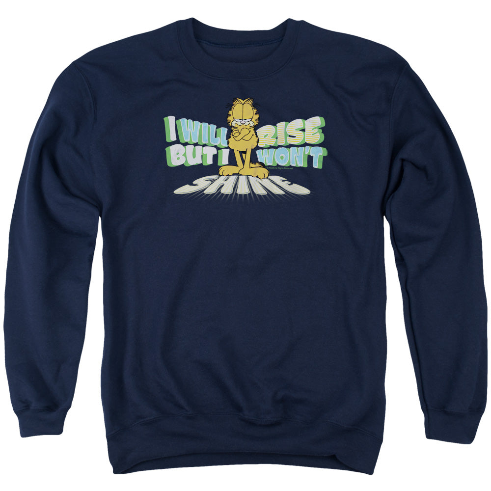 Garfield - Rise Not Shine - Adult Crewneck Sweatshirt - Navy