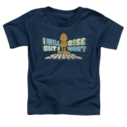Garfield - Rise Not Shine - Short Sleeve Toddler Tee - Navy T-shirt