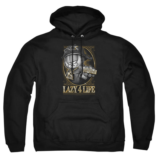 Garfield - Lazy 4 Life - Adult Pull-over Hoodie - Black