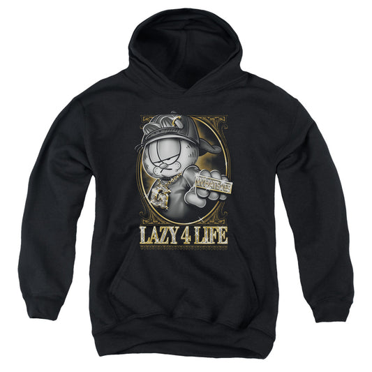 Garfield - Lazy 4 Life - Youth Pull-over Hoodie - Black