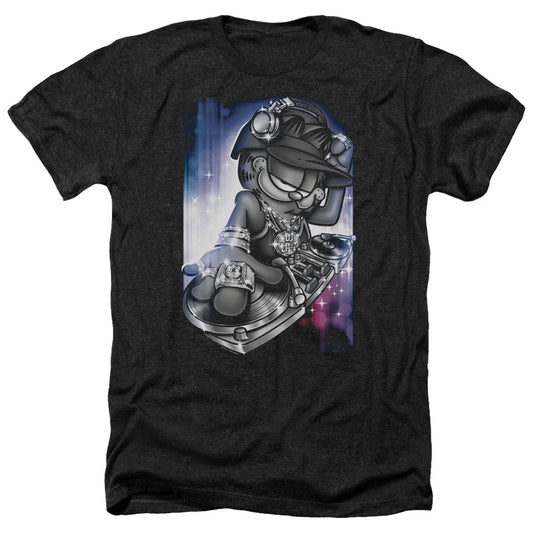 Garfield - Dj Lazy - Adult Heather-black