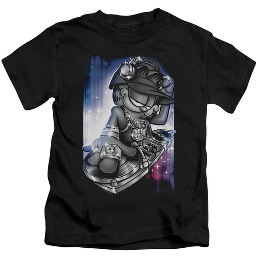 GARFIELD DJ LAZY - S/S JUVENILE 18/1 - BLACK - T-Shirt
