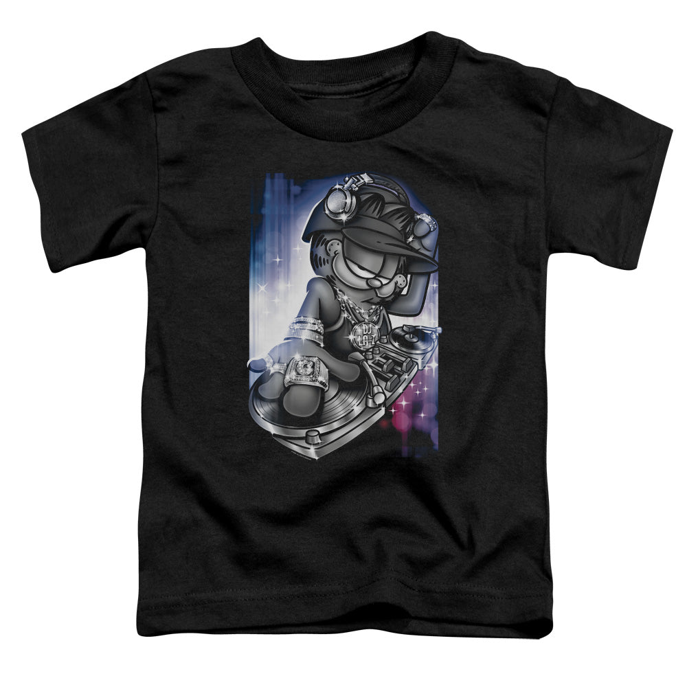 Garfield - Dj Lazy - Short Sleeve Toddler Tee - Black T-shirt