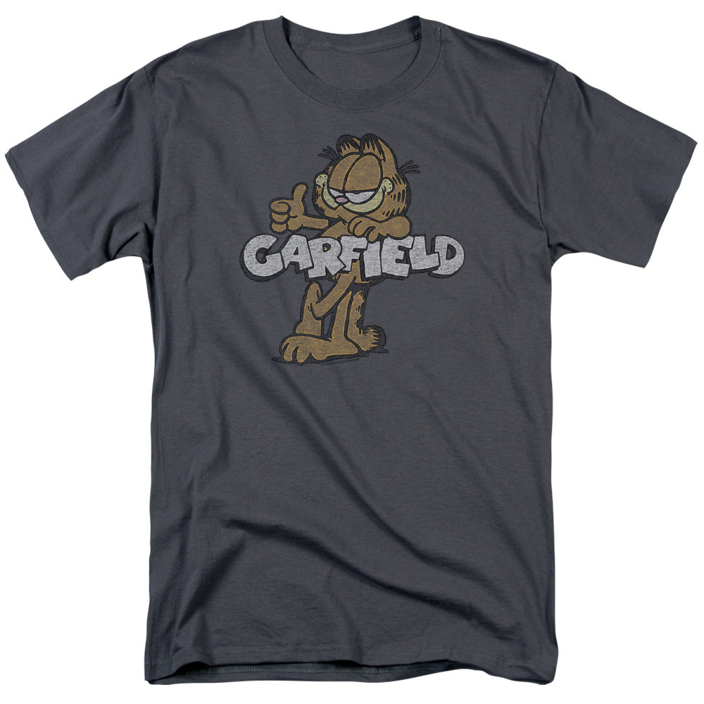 Garfield - Retro Garf - Short Sleeve Adult 18/1 - Charcoal T-shirt