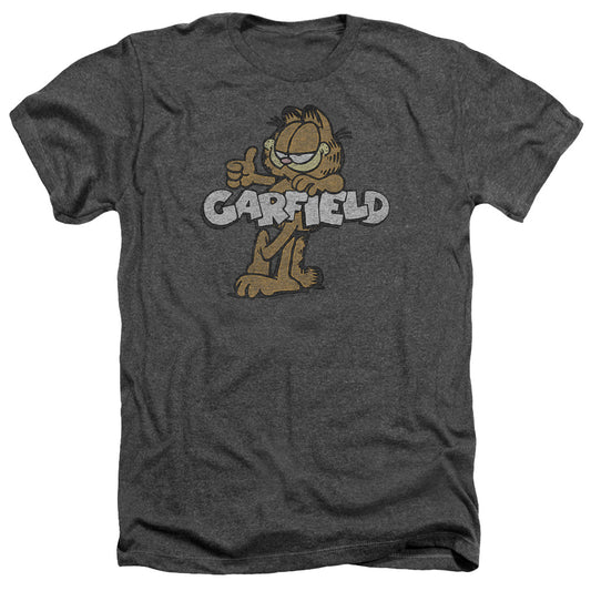 Garfield - Retro Garf - Adult Heather - Charcoal
