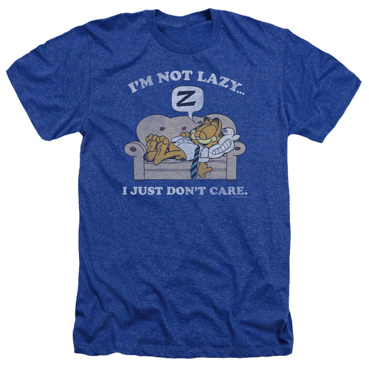 Garfield - Not Lazy - Adult Heather - Royal Blue