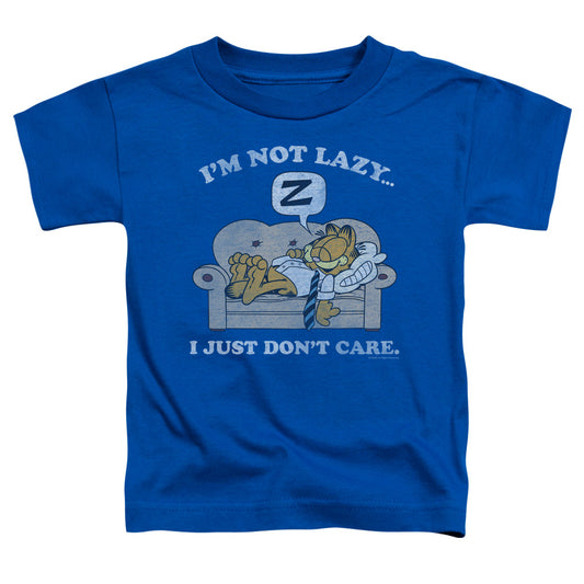 Garfield - Not Lazy - Short Sleeve Toddler Tee - Royal Blue T-shirt