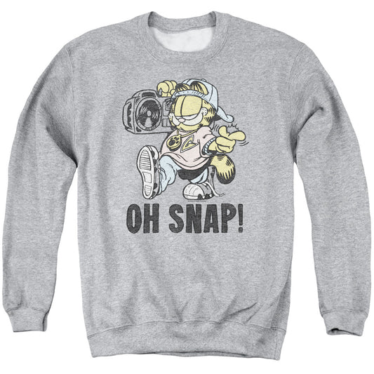 Garfield - Oh Snap - Adult Crewneck Sweatshirt - Athletic Heather