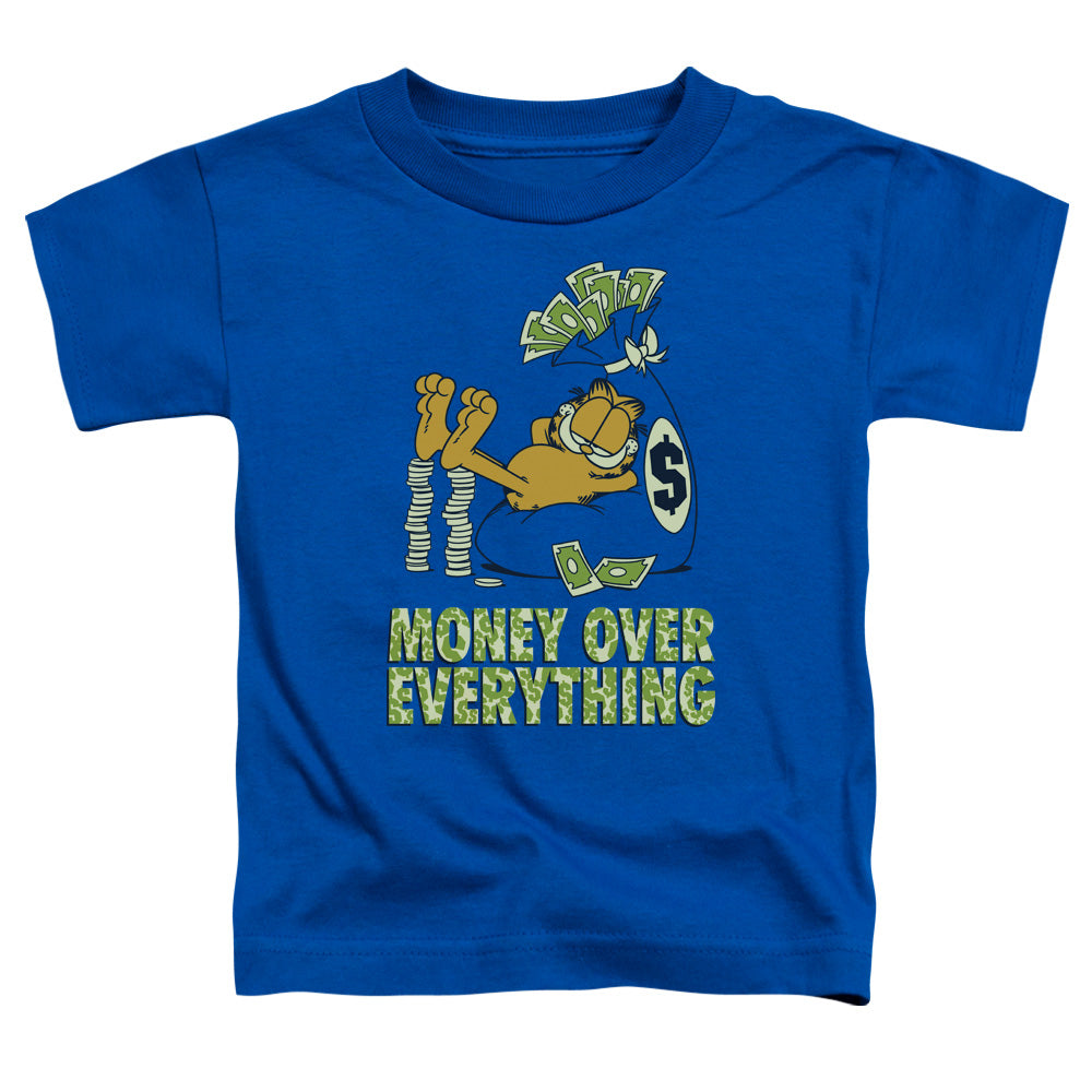 Garfield - Money Is Everything - Short Sleeve Toddler Tee - Royal Blue T-shirt