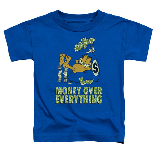 Garfield - Money Is Everything - Short Sleeve Toddler Tee - Royal Blue T-shirt