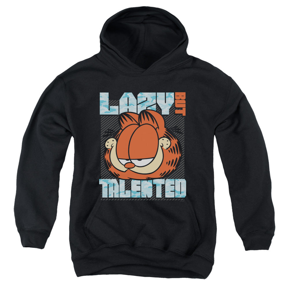 Garfield - Lazy But Talented - Youth Pull-over Hoodie - Black