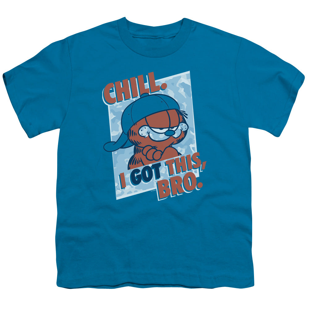 Garfield - I Got This Bro - Short Sleeve Youth 18/1 - Turquoise T-shirt