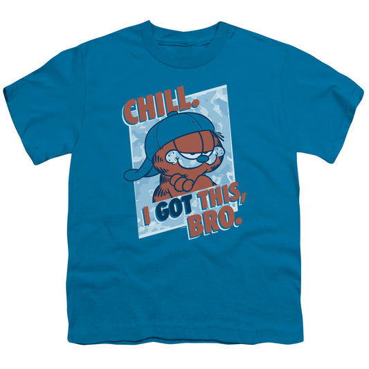 Garfield - I Got This Bro - Short Sleeve Youth 18/1 - Turquoise T-shirt