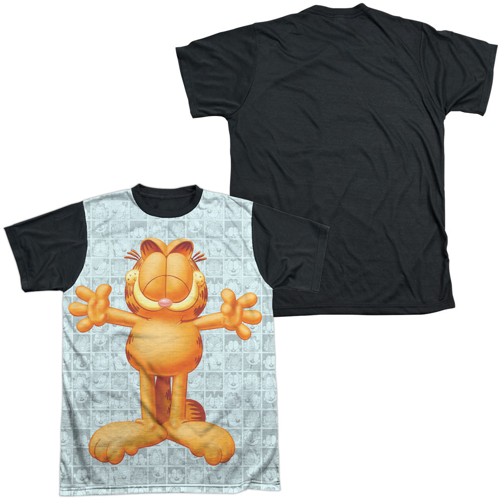 Garfield - Free Hugs - Short Sleeve Adult White Front Black Back   - White T-shirt