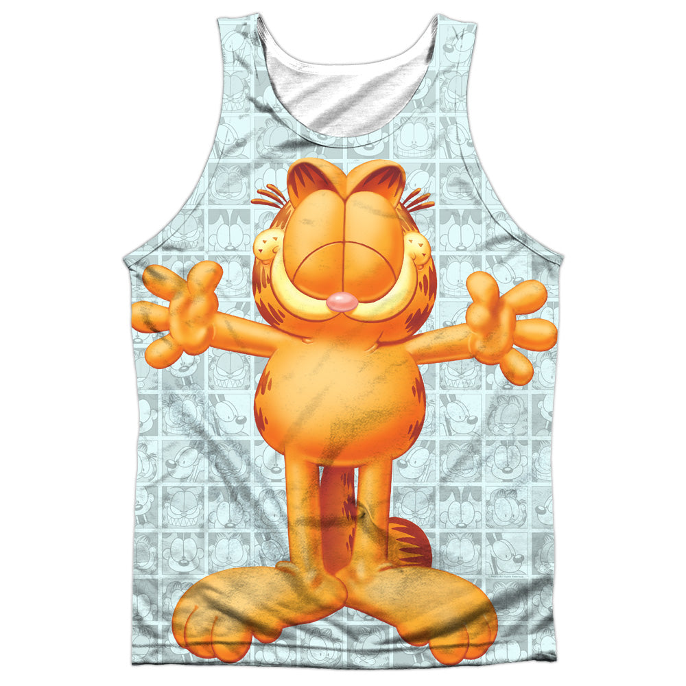 Garfield - Free Hugs - Adult 100% Poly Tank Top - White