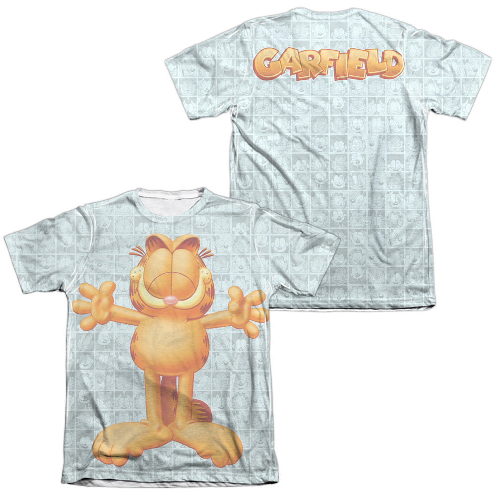 Garfield - Free Hugs (Front/back Print) - Adult Poly/cotton Short Sleeve Tee - White T-shirt