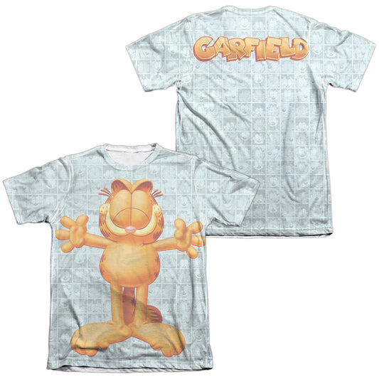 Garfield - Free Hugs (Front/back Print) - Adult Poly/cotton Short Sleeve Tee - White T-shirt
