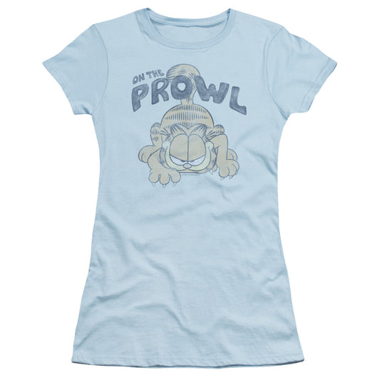 Garfield - Prowl - Short Sleeve Junior Sheer - Light Blue T-shirt