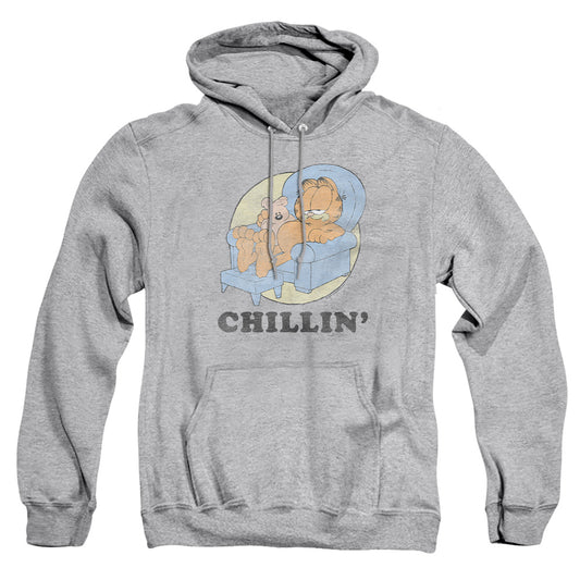Garfield - Chillin - Adult Pull-over Hoodie - Athletic Heather