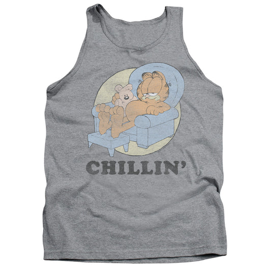 Garfield - Chillin - Adult Tank - Athletic Heather