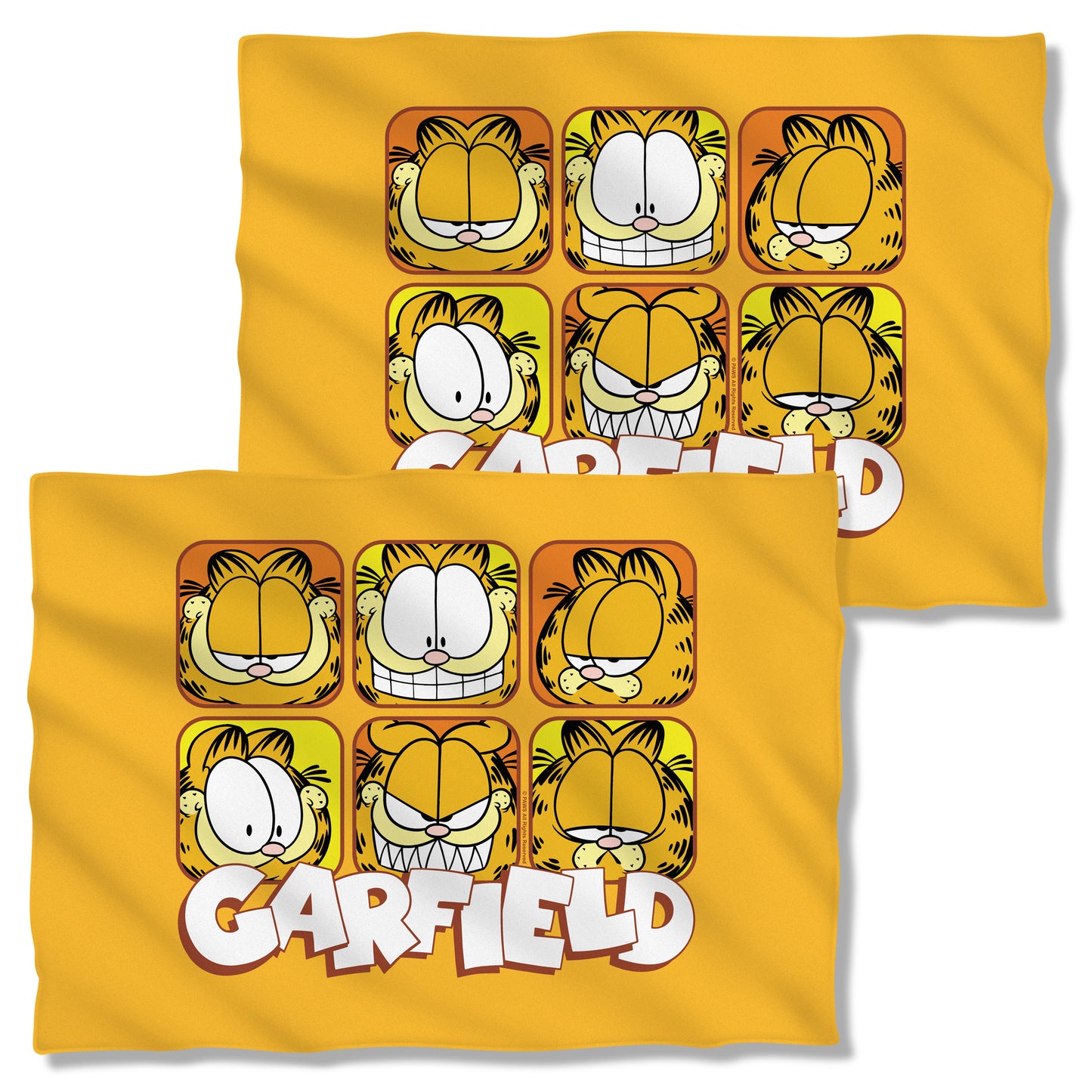 Garfield - Faces (Front/back Print) - Pillow Case - White
