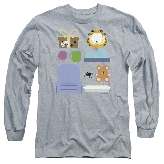 Garfield - Gift Set - Long Sleeve Adult 18/1 - Athletic Heather T-shirt