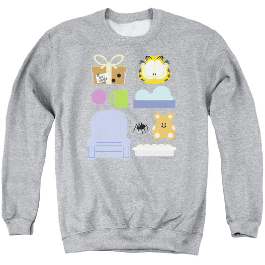 Garfield - Gift Set - Adult Crewneck Sweatshirt - Athletic Heather