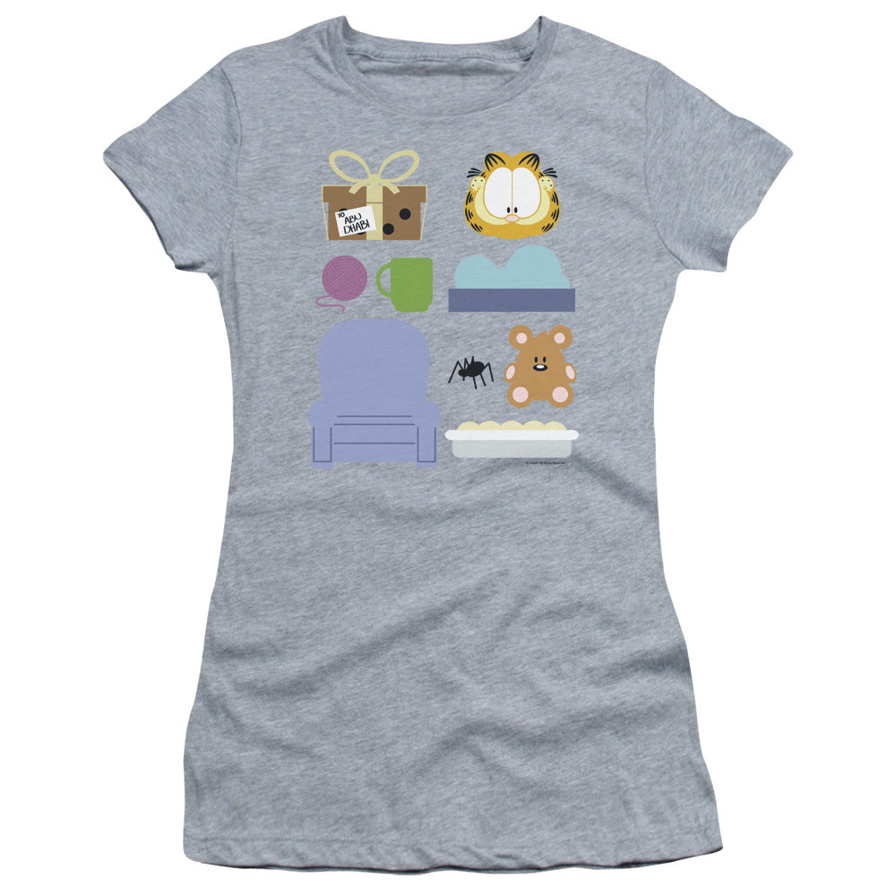 Garfield - Gift Set - Short Sleeve Junior Sheer - Athletic Heather T-shirt