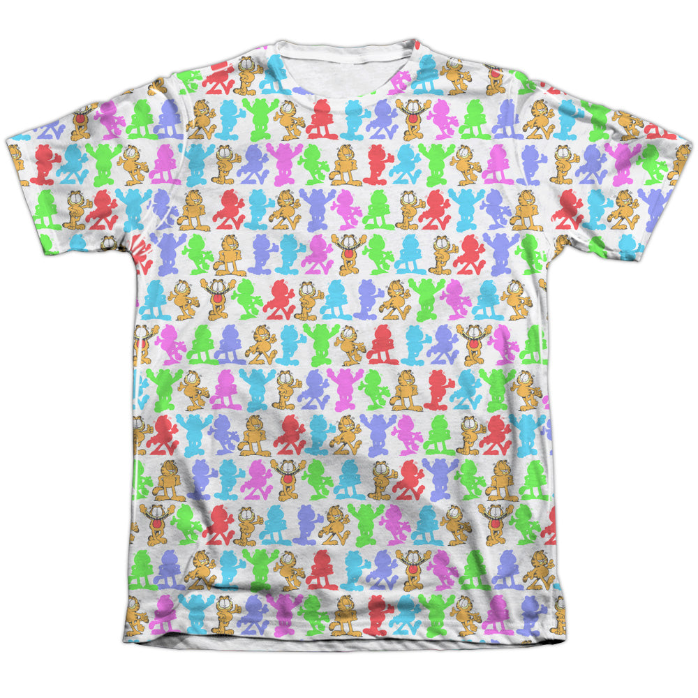 Garfield - Silhouettes - Adult Poly/cotton Short Sleeve Tee - White T-shirt