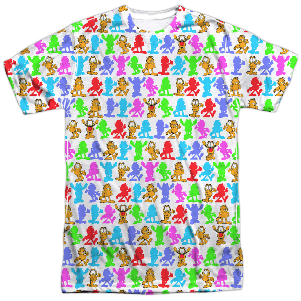 Garfield - Silhouettes - Short Sleeve Adult Poly Crew - White T-shirt