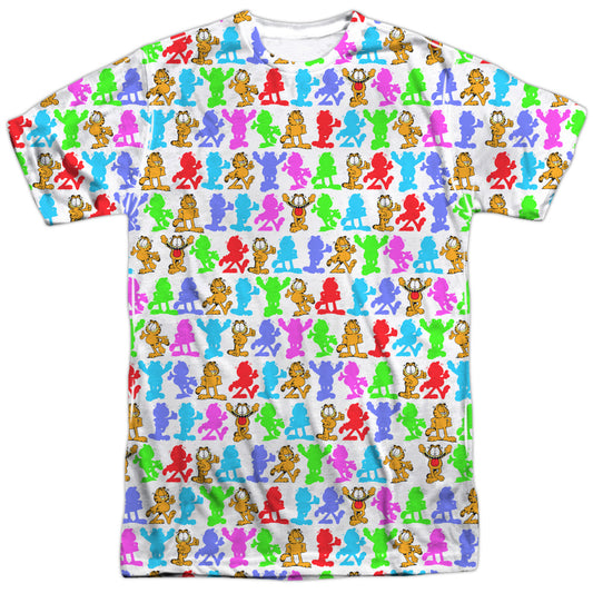 Garfield - Silhouettes - Short Sleeve Adult Poly Crew - White T-shirt