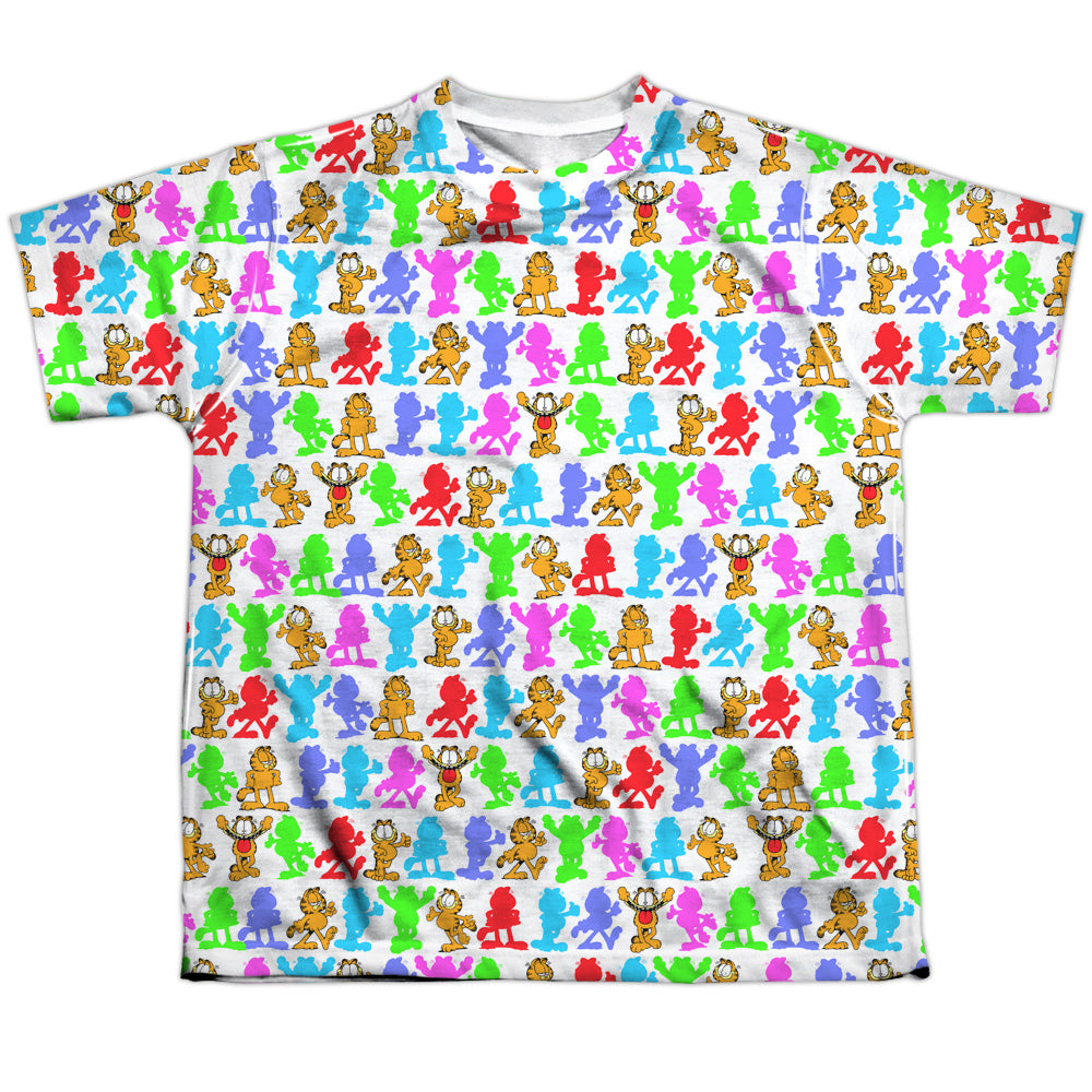 Garfield - Silhouettes - Short Sleeve Youth Poly Crew - White T-shirt