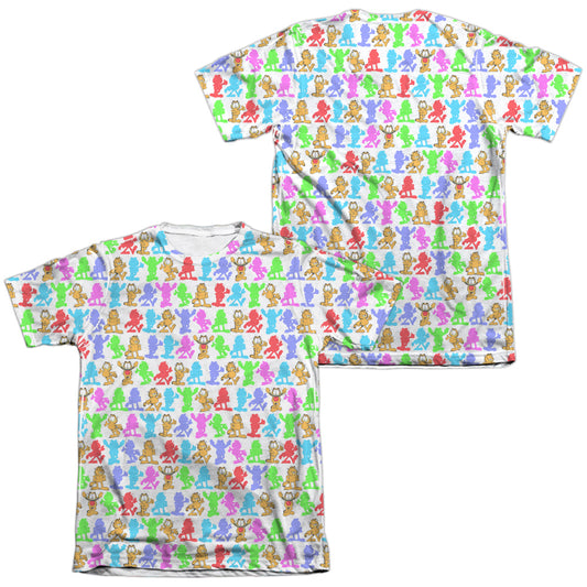 Garfield - Silhouettes (Front/back Print) - Adult Poly/cotton Short Sleeve Tee - White T-shirt