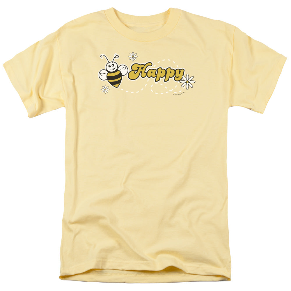 Garden - Bee Happy - Short Sleeve Adult 18/1 - Banana T-shirt