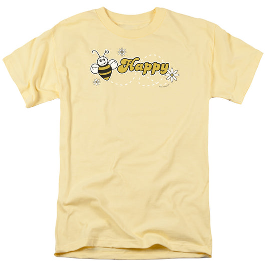 Garden - Bee Happy - Short Sleeve Adult 18/1 - Banana T-shirt
