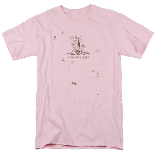 Garden - I Dig Being Dirty - Short Sleeve Adult 18/1 - Pink T-shirt