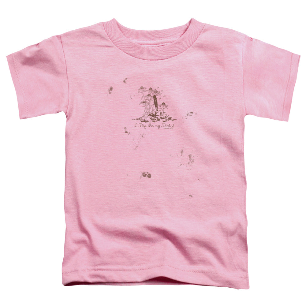 Garden - I Dig Being Dirty - Short Sleeve Toddler Tee - Pink T-shirt