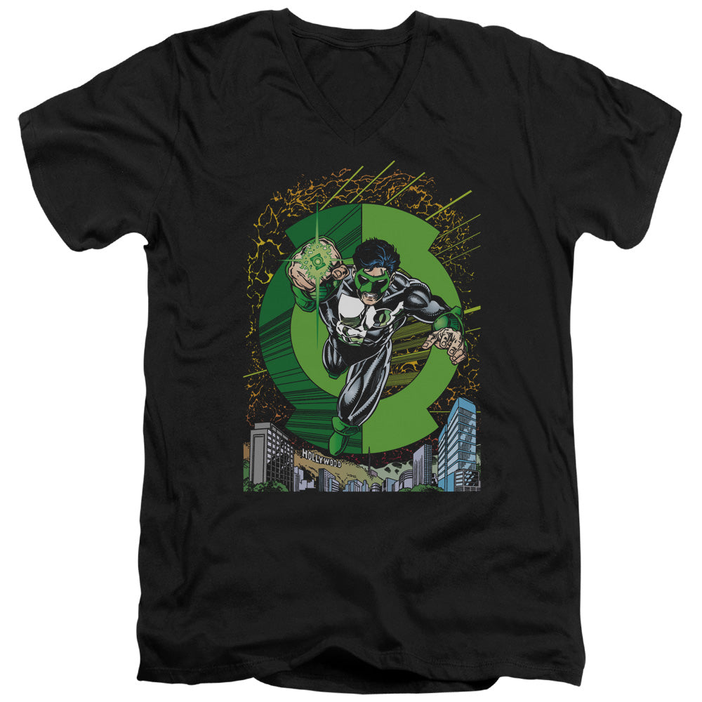 Green Lantern - Gl #51 Cover - Short Sleeve Adult V-neck - Black T-shirt