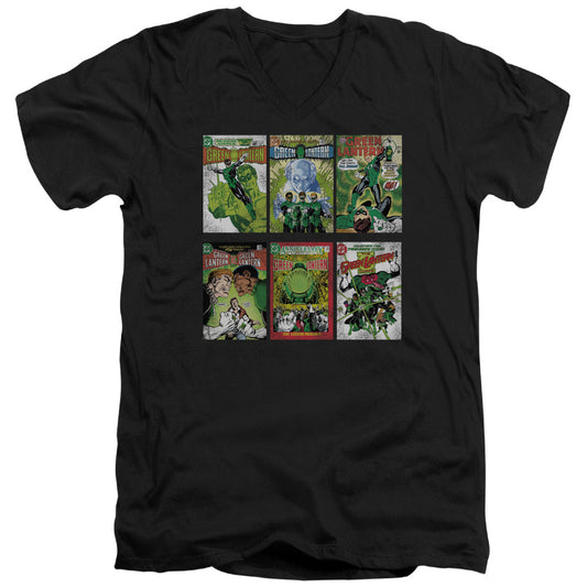 Green Lantern - Gl Covers - Short Sleeve Adult V-neck - Black T-shirt