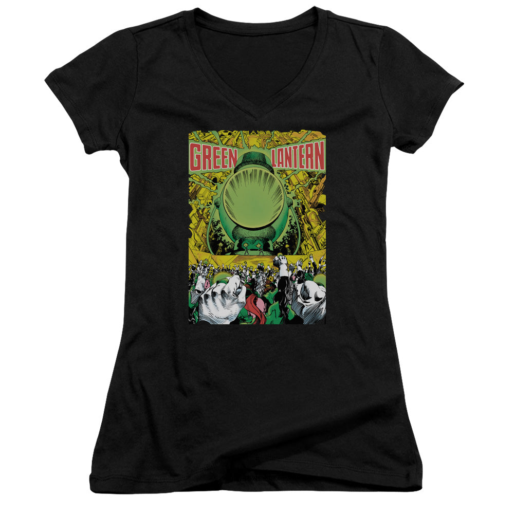 Green Lantern - Gl #200 Cover - Junior V-neck - Black
